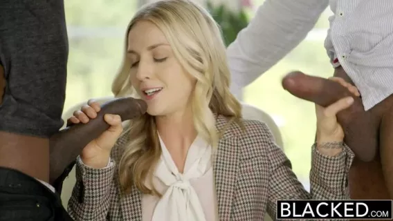 ◤BLACKED◢ Perfect Blonde With 2 Monster Black Cocks ►Karla Kush, Flash Brown, Jovan Jordan