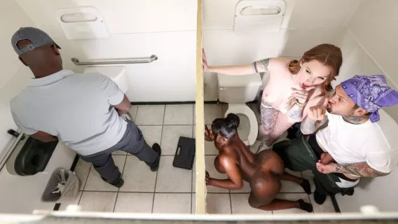 ◤Brazzers◢ The Road Trip: Gas Station Glory Hole ►Ebony Mystique, Small Hands, Aria Kai