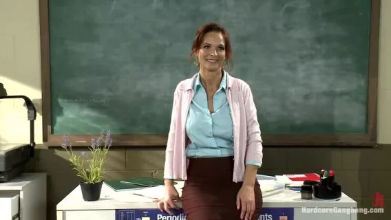 ◤Hardcore Gangbang◢ Hot MILF Teacher With Giant Tits Gangbanged By Students! Double Anal! - Syren Demer ►Astral Dust, Dane Cross, James Deen