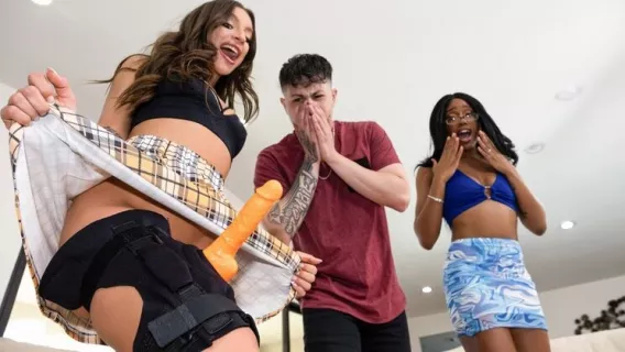 ◤Brazzers◢ Eye On Her Thigh Strap-On ►Lacey London, April Olsen