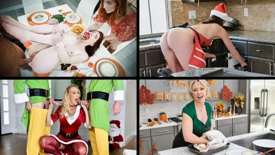 ◤MYLF◢ Festive Activities ►Brooklyn Chase, Lauren Phillips, Kat Dior