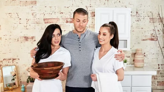 ◤Nuru Massage◢ Four Hands Are Better Than Two ►Codey Steele, Whitney Wright, Spencer Bradley